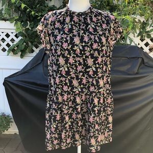 Floral High Neck Dress